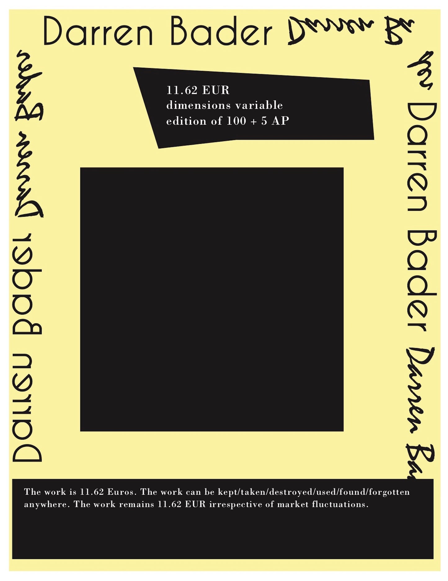 Darren Bader, »11.62 EUR«, 2014