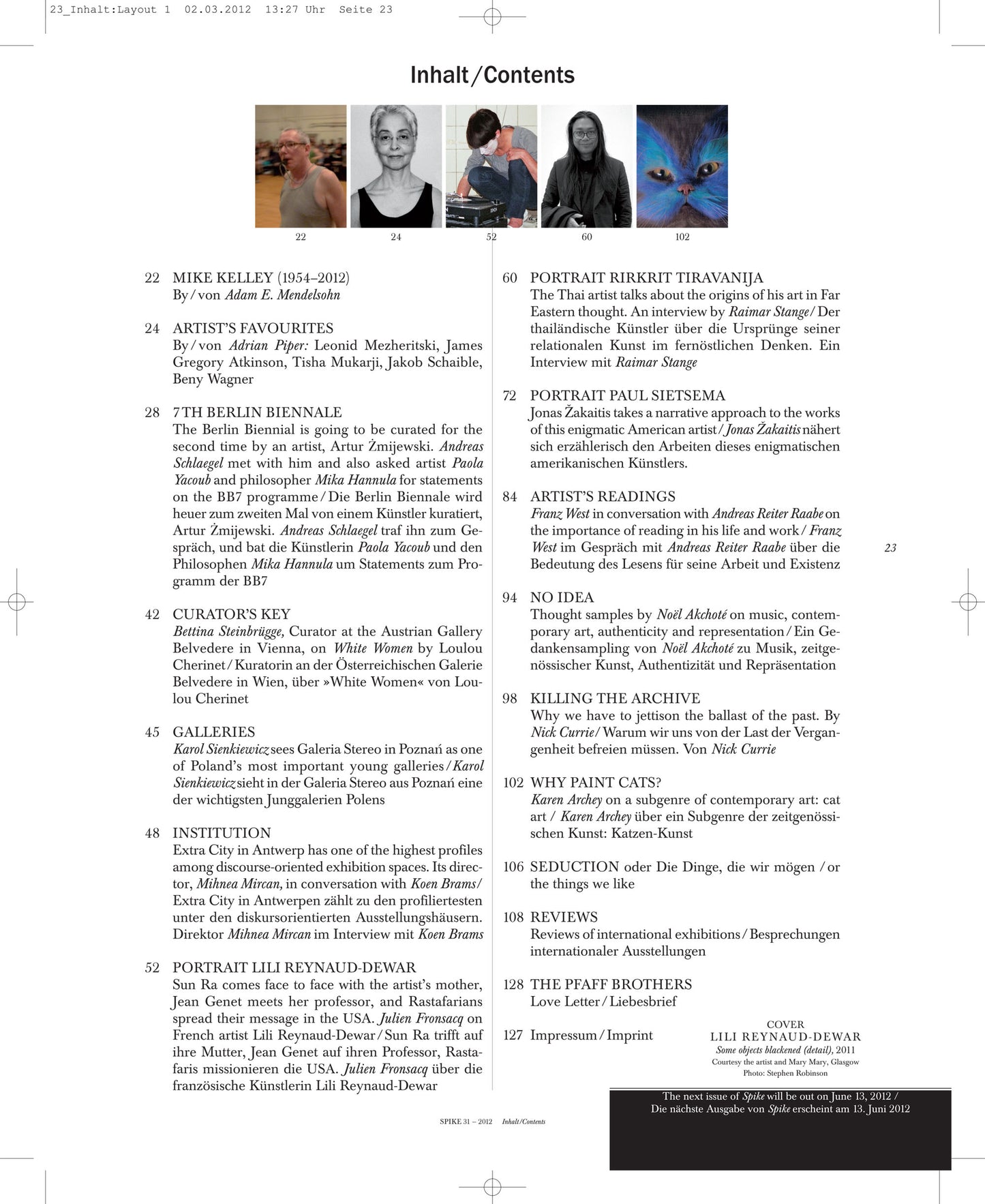 ISSUE 31 (SPRING 2012)